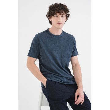 Tricou cu buzunar pe piept - Albastru ultramarin