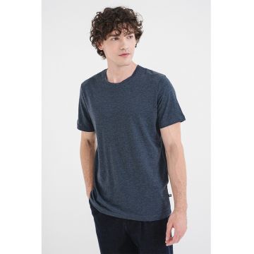 Tricou cu decolteu rotund - Albastru ultramarin