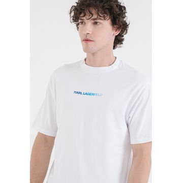 Tricou regular fit cu logo - Alb optic