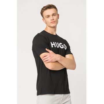 Tricou regular fit cu logo cauciucat Dulivio