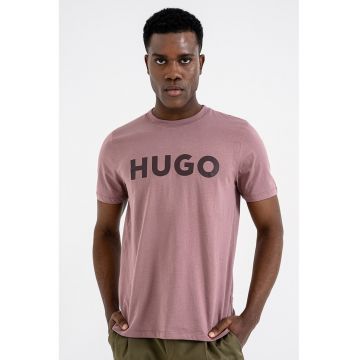Tricou regular fit cu logo cauciucat Dulivio