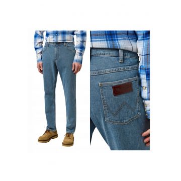 Blugi Barbati -  Greensboro - W31-L30 US - Albastru - Regular Fit - Bumbac - Design Clasic Casual - Ideal Pentru Uz Zilnic - Lungi