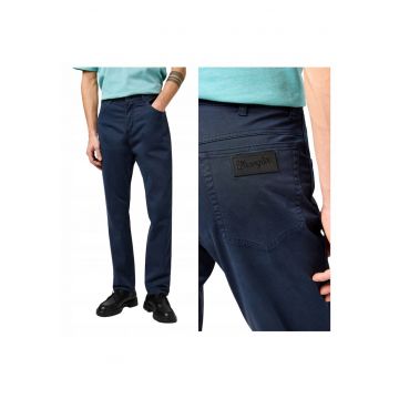 Blugi Barbati -  Style Texas Slim - W38-L32 US - Albastru - Slim Fit - Bumbac - Design Clasic Casual - Ideal Pentru Uz Zilnic - Lungi