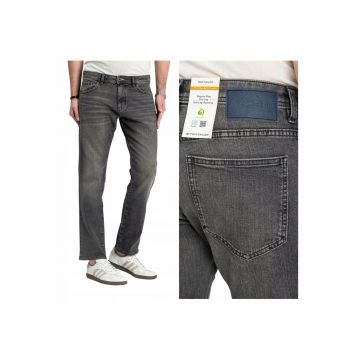 Blugi Barbati -  Style TTJosh - W31-L30 US - Gri - Regular Fit - Bumbac - Design Clasic Casual - Ideal Pentru Uz Zilnic - Lungi
