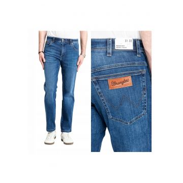 Blugi Barbati -  Texas - Marime W31-L32 - Albastru - Regular Fit - Bumbac - Design Clasic Casual - Lungi - Ideal Pentru Uz Zilnic
