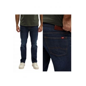 Blugi Barbati -  Tramper Straight - W34-L32 US - Albastru - Straight Fit - Bumbac - Design Clasic Casual - Ideal Pentru Uz Zilnic - Lungi