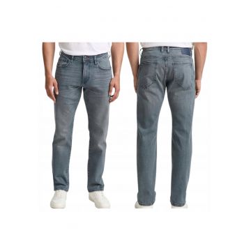 Blugi Barbati -  TTMarvin Straight - W36-L34 US - Albastru - Straight Fit - Bumbac - Design Clasic Casual - Ideal Pentru Uz Zilnic - Lungi