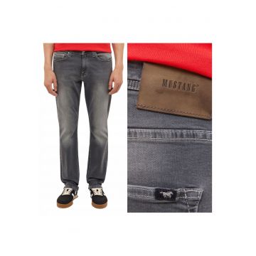 Blugi Barbati -  Vegas Style - Marime W33-L32 - Negru - Slim Fit - Bumbac - Design Clasic Casual - Lungi - Ideal Pentru Uz Zilnic