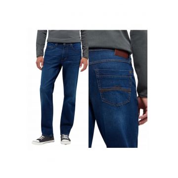 Blugi Barbati -  Washington Straight - Marime W32-L32 - Albastru - Straight Fit - Bumbac - Design Clasic Casual - Lungi - Ideal Pentru Uz Zilnic