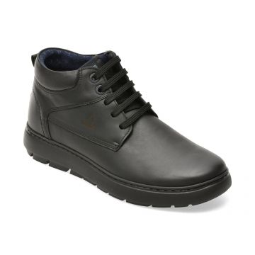 Ghete CALLAGHAN negre, 60608, din piele naturala