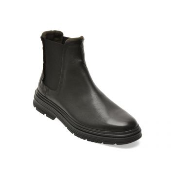 Ghete CLARKS negre, BADBEAS, din piele naturala