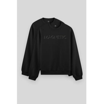 Hanorace  barbati - imprimeu - negru - bumbac/poliester