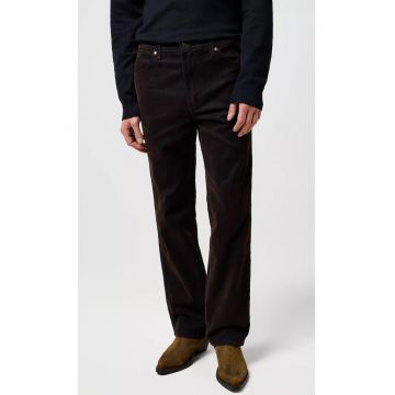 Pantaloni barbati -  bootcut - bumbac - maro