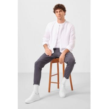 Pantaloni - Barbati - Chino TOMMY pentru din gabardina cu croiala Gri - Gri antracit