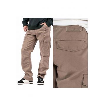 Pantaloni Barbati -  Gerry Cargo - Marime W30-L30 - Bej - Regular Fit - Bumbac - Design Clasic Casual - Lungi - Ideal Pentru Uz Zilnic