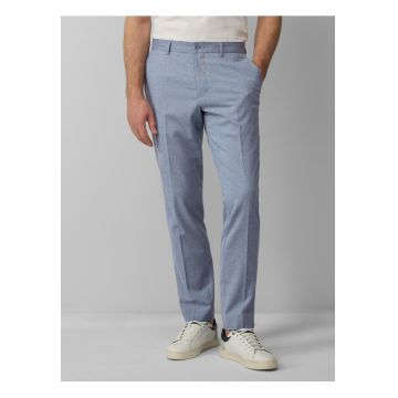 Pantaloni costum barbati cu model fin si croiala Slim Fit - Albastru