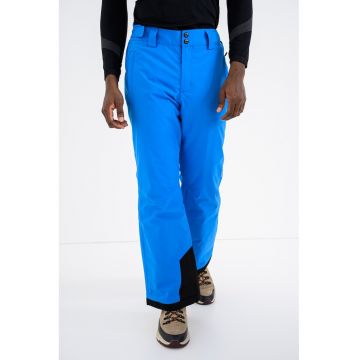 Pantaloni cu talie medie pentru schi - Negru/Albastru royal