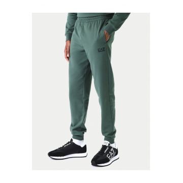 Pantaloni de trening barbati -  din bumbac - verde