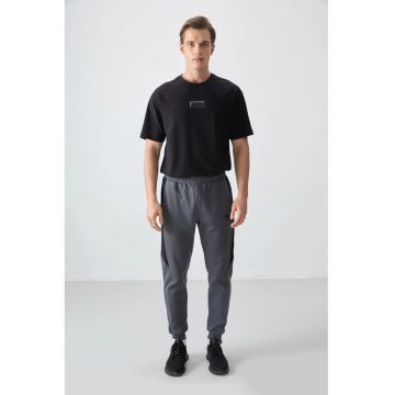 Pantaloni de trening - Barbati - Pantaloni de trening TOMMY pentru barbati - din fleece - croiala Gri inchis -