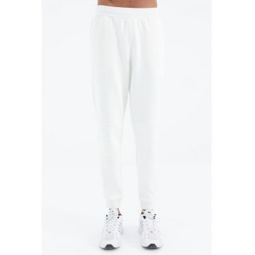 Pantaloni de trening - Barbati - Pantaloni de trening TOMMY pentru barbati - din fleece - croiala relaxata - Alb -