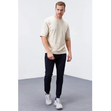 Pantaloni de trening - Barbati - Pantaloni de trening TOMMY pentru barbati - din fleece - slim-fit - Negru - Negru