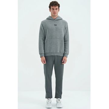 Pantaloni de trening - Barbati - Pantaloni de trening TOMMY pentru barbati - Regular din fleece - Gri carbune - Gri antracit