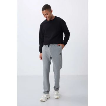 Pantaloni de trening - Barbati - Pantaloni de trening TOMMY pentru barbati - Regular-Fit - din amestec de bumbac - Gri -