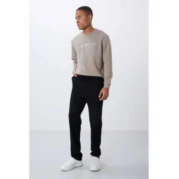 Pantaloni de trening - Barbati - Pantaloni de trening TOMMY pentru barbati - Regular-Fit - din amestec de bumbac - Negru -