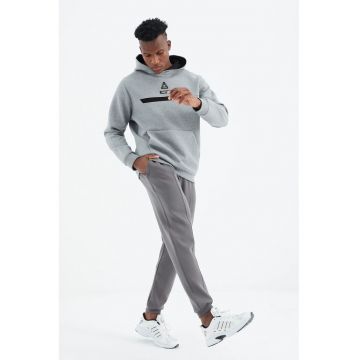 Pantaloni de trening - Barbati - Pantaloni de trening TOMMY pentru barbati - Regular-Fit - din fleece cu 3 fire - Gri carbune -