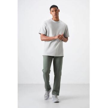 Pantaloni de trening - Barbati - Pantaloni de trening TOMMY pentru barbati - Regular Fit - din fleece - Verde salvie -