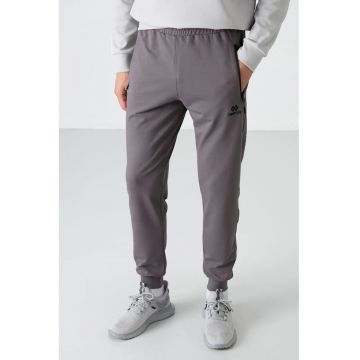 Pantaloni de trening - Barbati - Pantaloni de trening TOMMY pentru barbati - uni - cu buzunar cu fermoar - Gri carbune - Gri