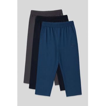 Pantaloni scurti - Barbati - Pantaloni scurti Capri din jerseu TOMMY pentru barbati - Gri carbune -