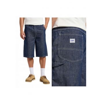 Pantaloni scurti casual -  Marimea 32 - Albastru - Model original CARPENTER - Stil foarte lejer cu croiala larga - Inaltime medie a taliei standard - Inchidere sigura cu fermoar din metal