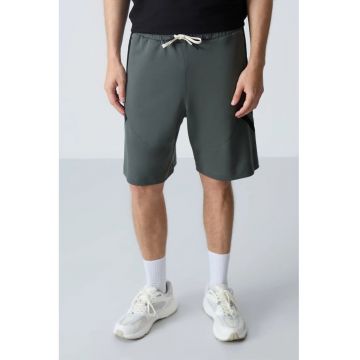 Pantaloni sport barbati -  pantaloni scurti de trening - gri ardezie - bumbac 82% -