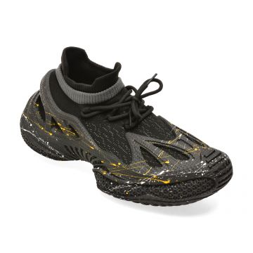 Pantofi sport BITE THE BULLET negri, M1516, din material textil