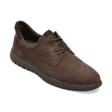 Pantofi sport GEOX maro, U664JA, din piele intoarsa