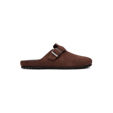 Papuci barbati -  piele naturala - maro - material interior piele ecologica -