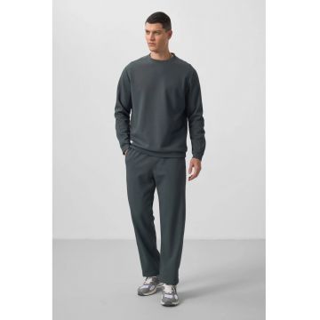 Set Hanorac si Pantaloni Barbati  Gri antracit - Elastic - 60% poliester/40% bumbac