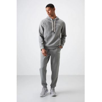 Set Hanorac si Pantaloni  Gri - Bumbac si Poliester - pentru Barbati