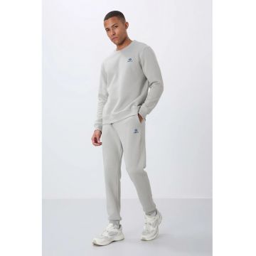 Set Trening  Barbati - Gri deschis - Fleece Bumbac/Poliester - Fara inchidere