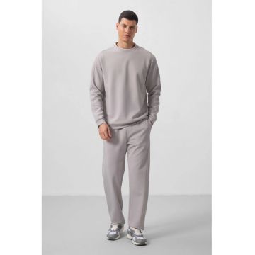 Set Trening Supradimensionat -  Barbati - Gri deschis - Elastic - 60% poliester/40% bumbac