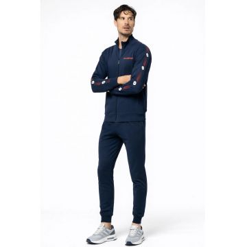 Trening barbati  LA1077 - set bluza cu fermoar si pantaloni - regular fit - Albastru