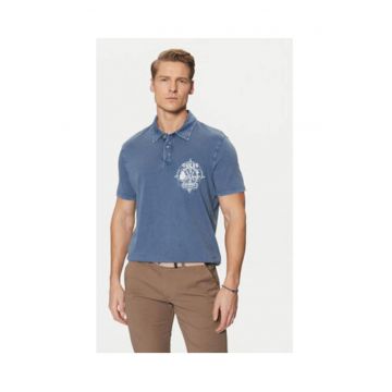 Tricou polo cu aspect decolorat