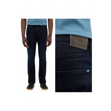 Blugi Barbati -  Marimea 36/30 - Albastru - Vegas Slim - Croiala Slim Fit - Model Conic Ajustat - Talie Medie - Inchidere Fermoar