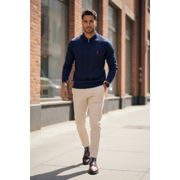 Bluza barbati bleumarin slim fit S117