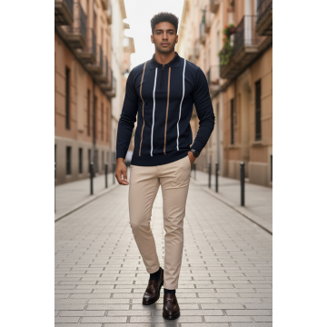 Bluza barbati bleumarin slim fit S126