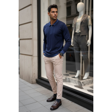 Bluza barbati bleumarin slim fit S127
