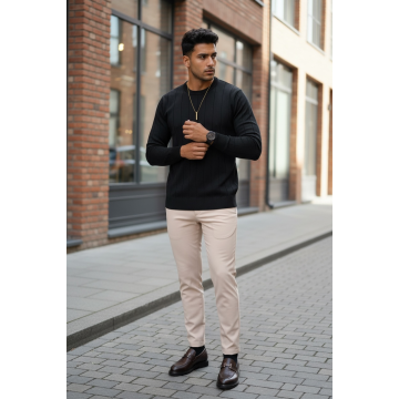 Bluza barbati neagra slim fit S129