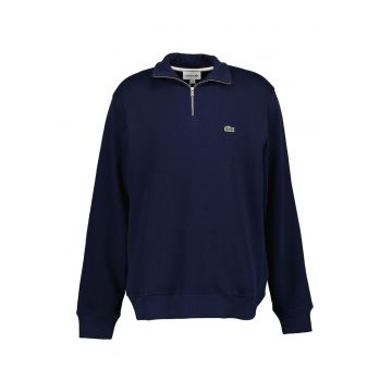 Bluza sport cu fenta cu fermoar - Bleumarin -