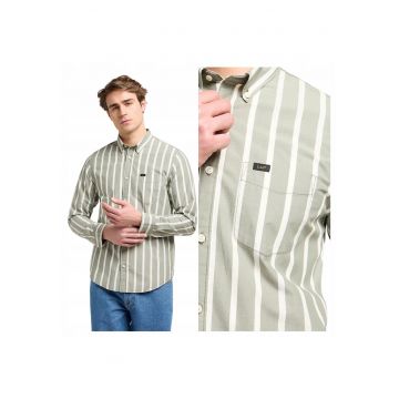 Camasa Pentru Barbati -  Marimea S - Verde - Button Down - Material 100% Bumbac - Croiala Regular Fit - Inchidere Nasturi